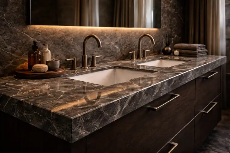 Столешницы в ванную — изделия из камня под заказ в Минске